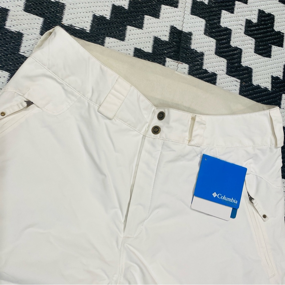 Columbia White Ski Pants Snowboarding Waterproof NWT Never Worn Large